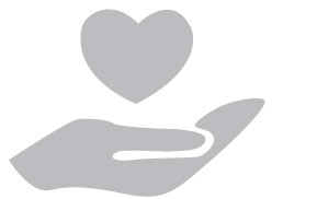 Caring hand icon